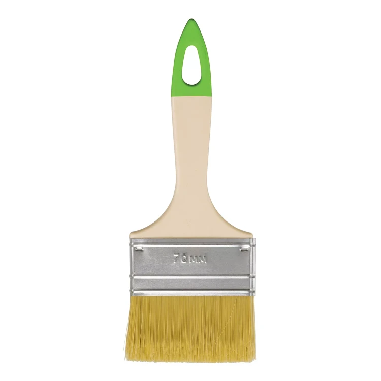 Кисть флейцевая, 70*8, натуральная щетина, пластиковая ручка, 10шт Сибртех 82581 купить в Челябинске