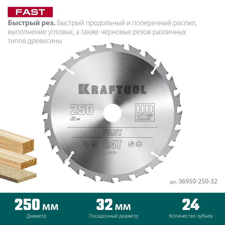 Диск пильный FAST, повышенный ресурс 36950-250-32 купить в Челябинске