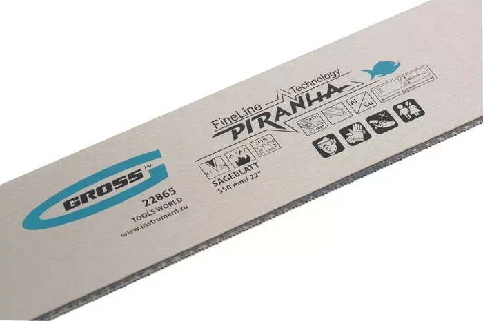 Пильное полотно для прецизионного стусла "Piranha" 550 мм каленый зуб 2D 24 TPI Gross 22865 купить в Челябинске
