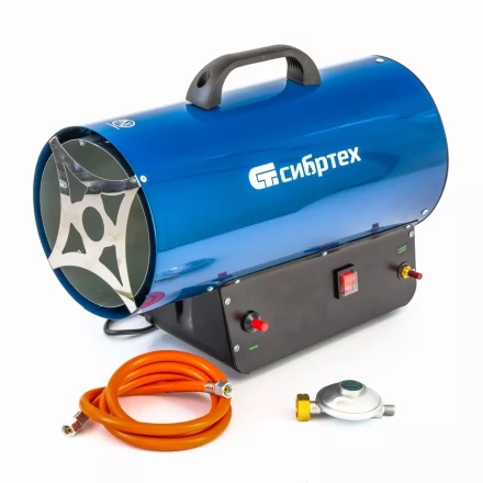 Газовая тепловая пушка СТГ-30, 30 кВт, 900 м3/ч, пропан-бутан Сибртех 96453 купить в Челябинске