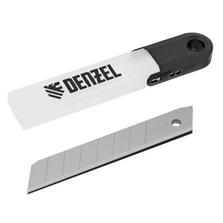 Лезвия, 18 мм, сталь SK5 - 0,6 мм, усиленные, 5 штук// Denzel 79305 купить в Челябинске