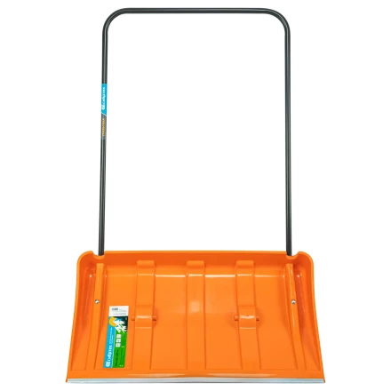 Движок для уборки снега пластиковый, 795х435х1280 мм, стальная рукоятка, усиленный, Сибртех 61669 купить в Челябинске