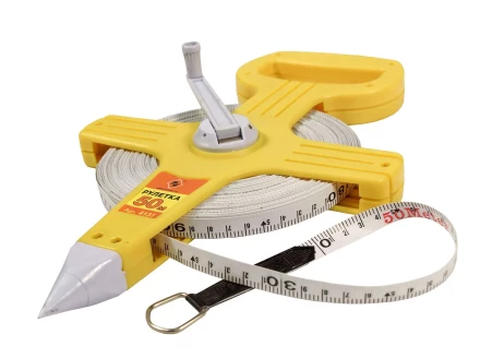 Рулетка 50 м открытый корпус фибергласcовая лента Энкор 4131 купить в Челябинске