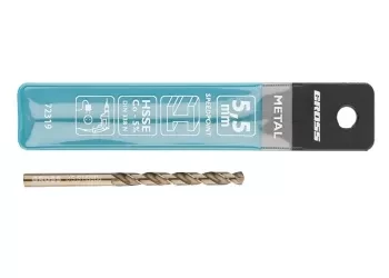 Сверло спиральное по металлу, 5,5 мм, HSS-Co  GROSS 72319 купить в Челябинске