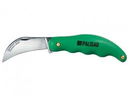Нож садовый 175 мм складной изогнутое лезвие пластиковая эргономичная рукоятка  PALISAD 79011