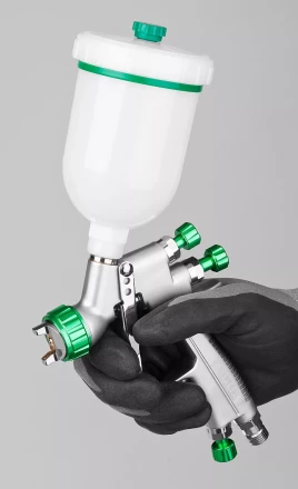 Краскопульт пневматический KRAFTOOL &quot;PRO&quot; Jeta 3000 mini, HVLP, c верхним бачком, 0,8мм 06561-0.8 купить в Челябинске