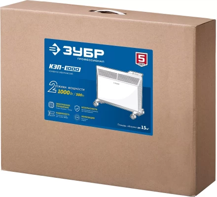 ЗУБР ПРО серия 1 кВт, электрический конвектор, Профессионал (КЭП-1000) купить в Челябинске