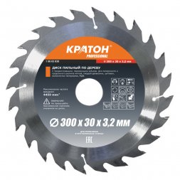 Диск пильный по дереву Кратон PROFESSIONAL 300x30 мм, 40Т 1 06 03 030