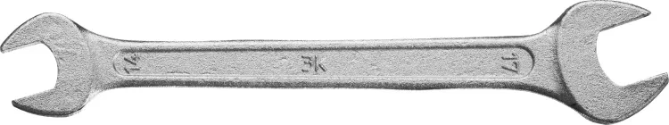 Ключ рожковый гаечный ЗУБР "СТАНДАРТ", оцинкованный, 14х17мм 27115-14-17 купить в Челябинске