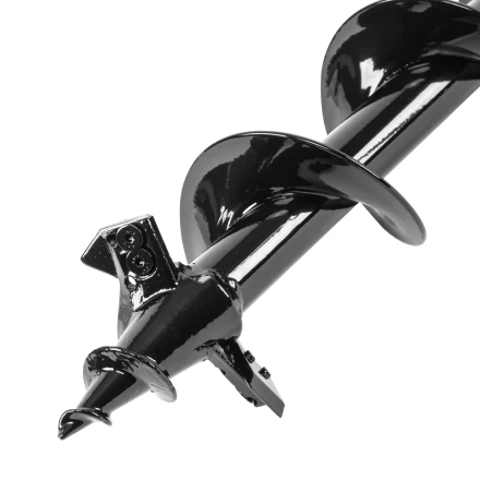 Шнек для грунта ER-80, диаметр 80 мм, длина 800 мм,соединение 20 мм, съемный нож Denzel 56005 купить в Челябинске