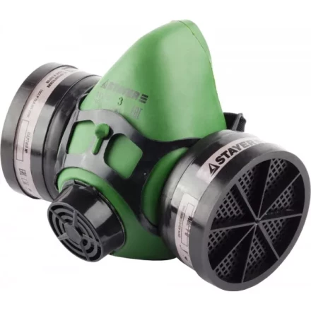 Полумаска STAYER &quot;MASTER&quot; фильтрующая противогазная, в комплекте с фильтрами А1 11175 купить в Челябинске