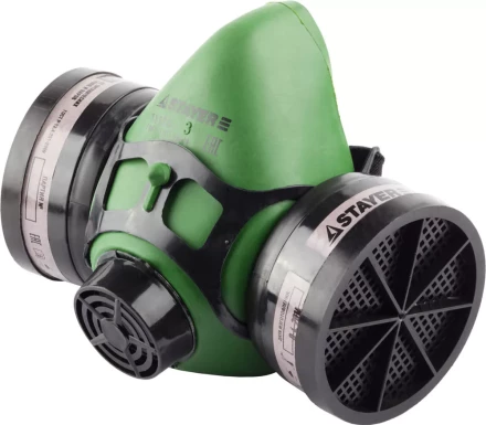 Полумаска STAYER &quot;MASTER&quot; фильтрующая противогазная, в комплекте с фильтрами А1 11175 купить в Челябинске