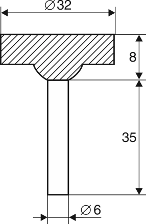 Шарошка абразивная Цилиндр 32х8х6 мм Энкор 21651 купить в Челябинске