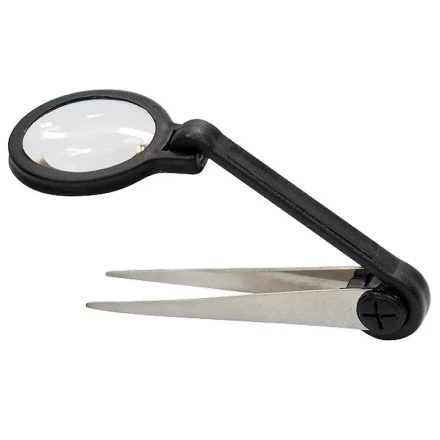 Лупа регулируемая с пинцетом 8-кратная D 25 мм Sparta 913805 купить в Челябинске