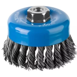 ЗУБР "ПРОФЕССИОНАЛ". Щетка чашечная для УШМ, плетеные пучки стальной проволоки 0,8мм, 100ммхМ14 35277-100_z02