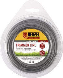 Леска для триммера армированная алюминием X-Pro  круглая  2,0мм х 15м  блистер Россия  Denzel 96192