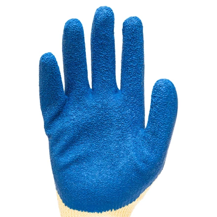 Перчатки трикотажные, полиэфирные, латексное рельефное покрытие, размер 8// Сибртех 677515 купить в Челябинске