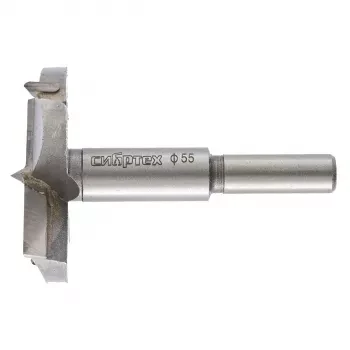 Сверло Форстнера по дереву 55 мм цилиндрический хвостовик СИБРТЕХ 704855 купить в Челябинске