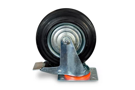 Колесо поворотное резина SCb 80 200 мм с тормозом (Y) 1022091 купить в Челябинске