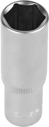 Головка торцовая ЗУБР &quot;МАСТЕР&quot; (1/2&quot;), удлиненная, Cr-V, FLANK, хроматированное покрытие, 19мм 27726-19 купить в Челябинске