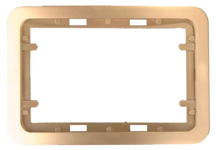 Панель СВЕТОЗАР &quot;ГАММА&quot; накладная для двойных розеток, цвет золотой металлик, 1 гнездо SV-54145-2-GM купить в Челябинске
