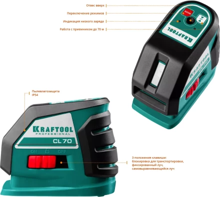 Нивелиры лазерные CL-70, 360 град, 20/70м, IP54 34660-3 купить в Челябинске
