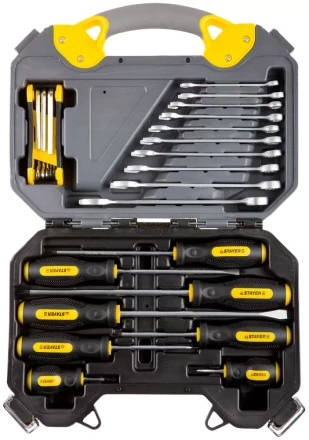 Набор инструментов STAYER &quot;PROFI&quot; универсальный, высококачественная CRV сталь, хромированное покрытие, 26 предметов 27710-H26 купить в Челябинске