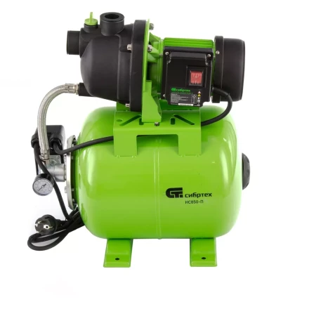 Насосная станция НС850-П, 850 Вт, напор 42 м, 3500 л/ч, ресивер 19 л Сибртех 97248 купить в Челябинске