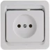 Розетка СВЕТОЗАР &quot;ГАММА&quot; одинарная, цвет белый, 16А/~250В SV-54100-W купить в Челябинске