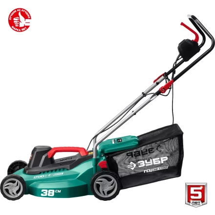 ЗУБР 1700 Вт, ш/с 38 см, сетевая газонокосилка (ГСЦ-38-1700) купить в Челябинске