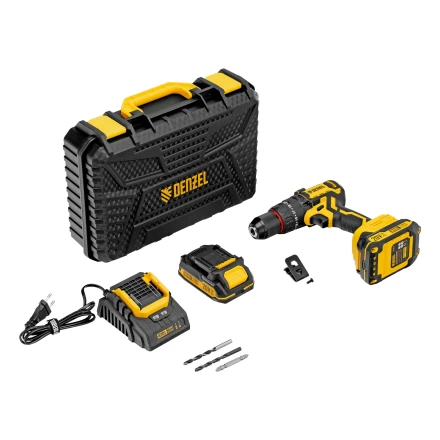 Дрель-шуруповерт аккумуляторная ударная бесщет. CIDH-BL-20, Li-Ion, 20 В// Denzel купить в Челябинске