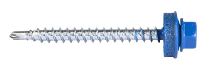 Саморезы ЗУБР &quot;ПРОФЕССИОНАЛ&quot; окраш., RAL 5005 синий насыщен., для крепл. кров. матер. к дерев. обреш., 4.8x50мм, 250шт 4-300315-48-050-5005 купить в Челябинске