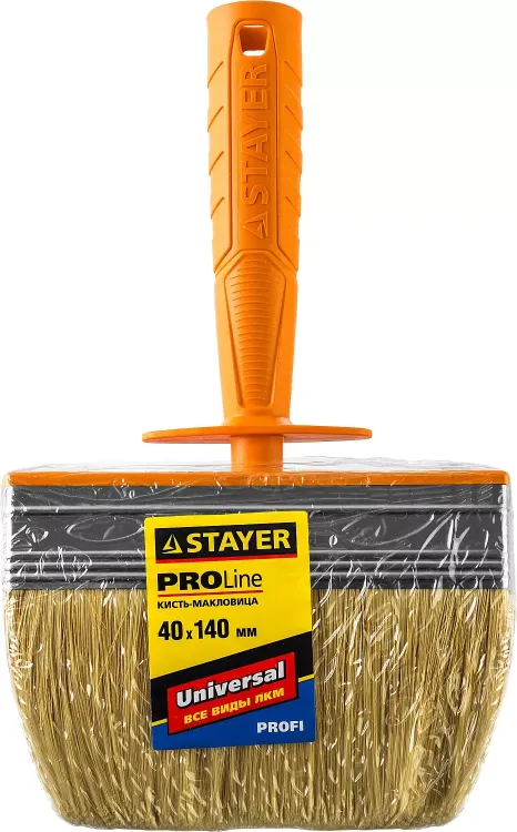 Макловица STAYER "PROFESSIONAL" UNIVERSAL, натуральная светлая щетина, пластмассовый корпус, 40х140мм 0182-14 купить в Челябинске