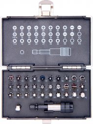 Набор бит, магнитный адаптер,сталь S2,пластиковый кейс,32 предм GROSS 11363