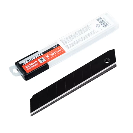 Лезвия, 18 мм, сталь SK5, black, 10 шт Matrix 793377 купить в Челябинске