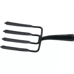 Вилы копальные 4-х рогие 190 х395 мм широкий зуб удлиненная тулейка без черенка (АРТИ) Россия 63838