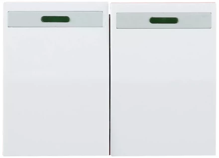 Выключатель СВЕТОЗАР &quot;ЭФФЕКТ&quot; двухклавишный, с эффектом свечения, без вставки и рамки, цвет белый, 10A/~250B SV-54435-W купить в Челябинске