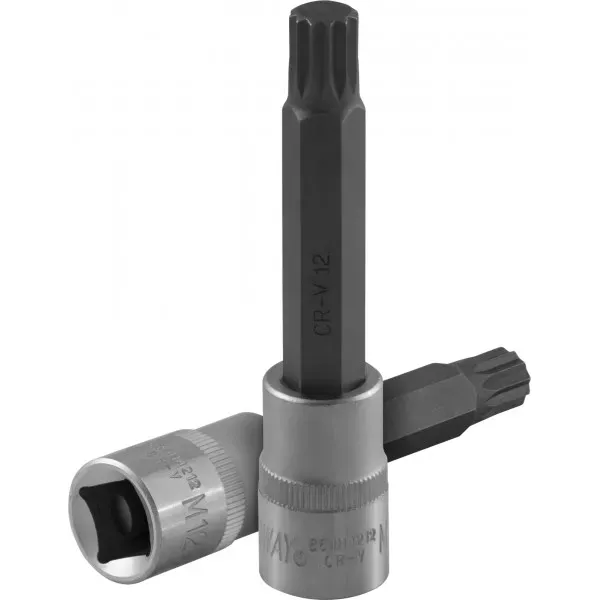Торцевая насадка 1/2"DR вставка SPLINE M10x100мм для ГБЦ двигателей VAG  S64H4212 Jonnesway 49466 купить в Челябинске