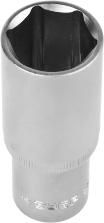 Головка торцовая ЗУБР &quot;МАСТЕР&quot; (1/2&quot;), удлиненная, Cr-V, FLANK, хроматированное покрытие, 22мм 27726-22 купить в Челябинске