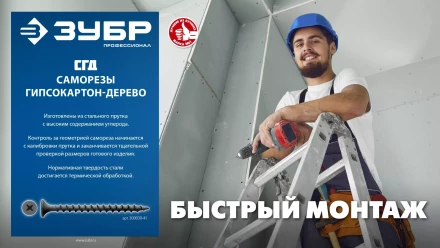 ЗУБР СГД 70 x 4.2 мм, саморез гипсокартон-дерево, фосфат., 11.29 кг (300030-70) купить в Челябинске