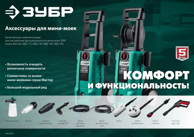 ЗУБР для пистолета МИГ-180, струйная трубка (70406-180) купить в Челябинске