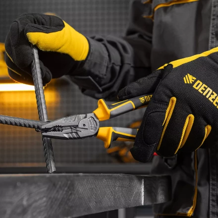 Плоскогубцы комбинированные 205 мм Denzel 17082, трехкомпонентные рукоятки купить в Челябинске