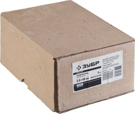 Гвозди ЗУБР &quot;МАСТЕР&quot; винтовые оцинкованные чертеж № 7811-7335, 2,8х40мм, 5кг 305270-28-040 купить в Челябинске