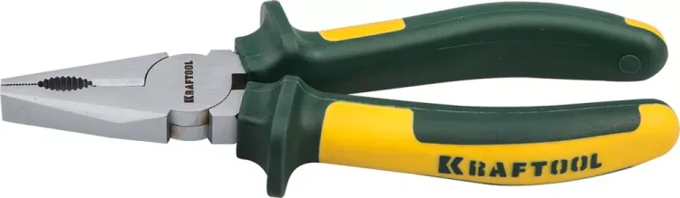Плоскогубцы KRAFTOOL"KRAFT-MAX"комб,Cr-Mo,маслобензост двухкомп рукоятки,шарнирное соединение с повыш износост,200мм 22011-1-20 купить в Челябинске