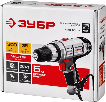 Дрель-шуруповерт сетевая ЗСШ-300-2 серия МАСТЕР купить в Челябинске