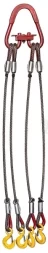 Строп канатный четырехветвевой 4СК 12.5 т L=1.5 м Звено РТ-3 с кч din 7.0 т опрессовка