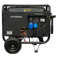 Бензогенератор Hyundai HY 9000SER + колеса
