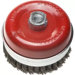 ЗУБР "ПРОФЕССИОНАЛ". Щетка чашечная усиленная для УШМ, плетеные пучки стальной проволоки 0,5мм, 120ммхМ14 3527-120_z02