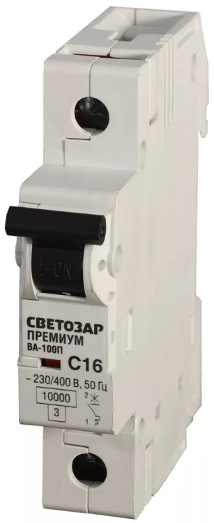 Выключатель автоматический СВЕТОЗАР "ПРЕМИУМ" 1-полюсный, 63 A, "C", откл. сп. 10 кА, 230 / 400 В SV-49031-63-C купить в Челябинске