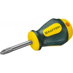 Отвертка KRAFTOOL, Cr-Mo-V сталь, двухкомпонентная противоскользящая рукоятка, PH, №2x38мм 250072-2-038
